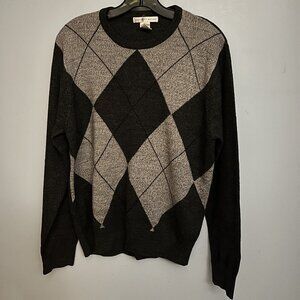 Geoffrey Beene Mens Argyle Medium Sweater